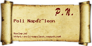 Poli Napóleon névjegykártya